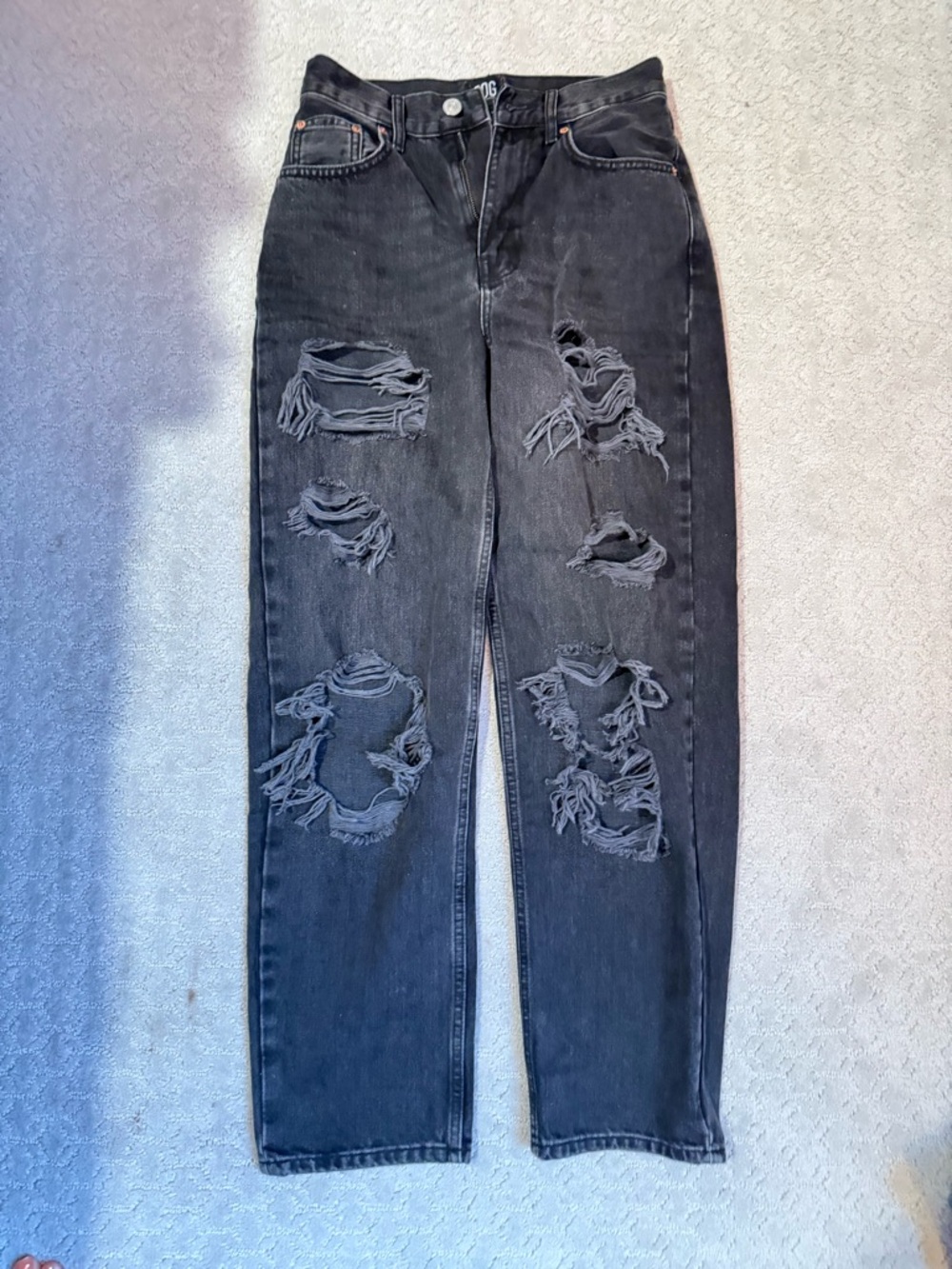 BDG Washed Black High-Rise Baggy Jeans